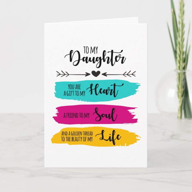 Zu meiner Tochter Feiertagskarte (Vorderseite)