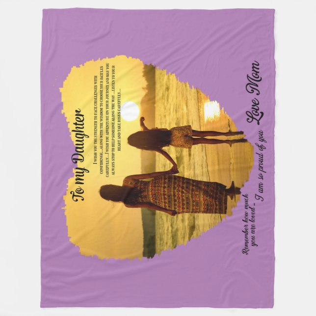 Zu meiner Tochter Fleecedecke (Vorderseite)