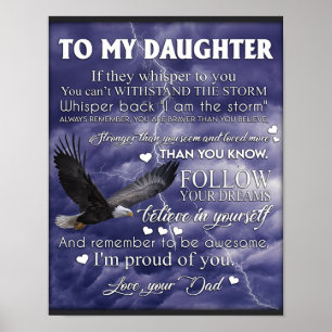 Zu meiner Tochter, Tochter Geburtstagsgeschenk, Ba Poster
