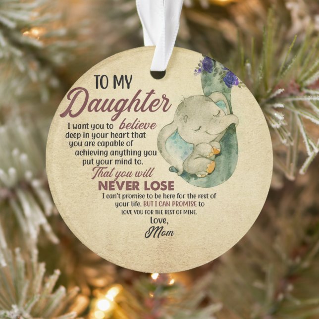 Zu meiner Tochter von Mama Ornament (Baum)