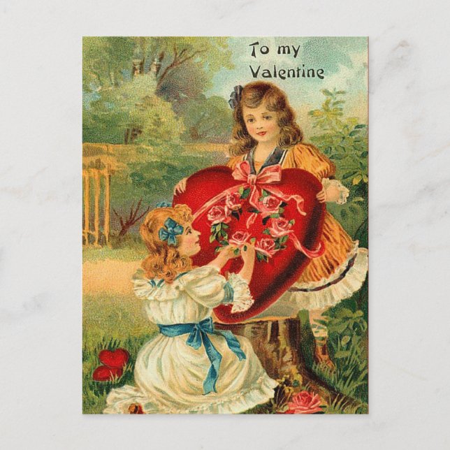 Zu meiner Valentinsgruß-Postkarte Feiertagspostkarte (Vorderseite)