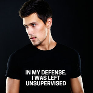 ZU MEINER VERTEIDIGUNG, ICH WAR UNBEAUFSICHTIGT Tri-Blend SHIRT