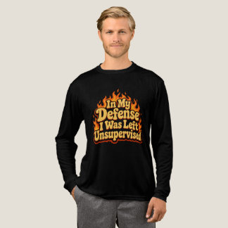 Zu meiner Verteidigung: Ich wurde unbeaufsichtigt Tri-Blend Shirt