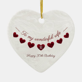 Zu meiner wunderbaren Ehefrau 30. Geburtstag roman Keramik Ornament