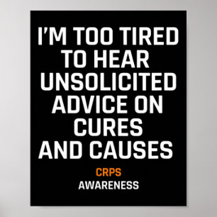 Zu müde für unerbetene Ratschläge Rsd Crps Awarene Poster