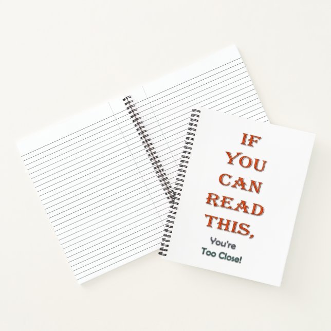 Zu nah notizbuch (Innenseite)