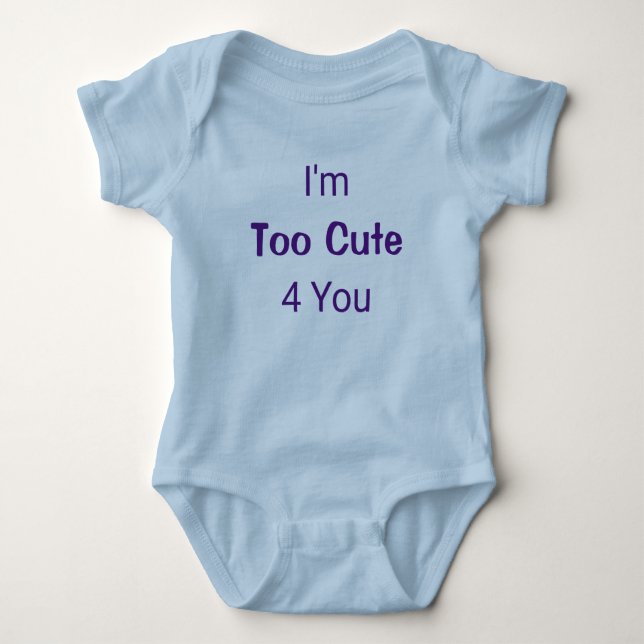Zu Niedlich 4 You Funny Blue Baby Boy Newborn Romp Strampler (Vorderseite)