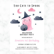 Zu Niedlich, Girl Halloween 1. Geburtstag zu sprec