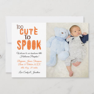 Zu Niedlich, Halloween Foto zu sprechen New Baby B Ankündigung
