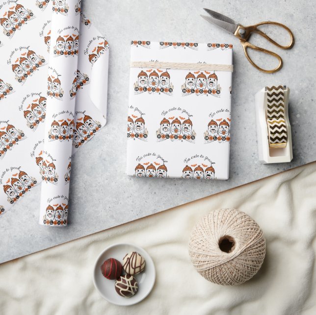 Zu Niedlich, Halloween Wrapping Paper zu verraten Geschenkpapier (Kunsthandwerk)