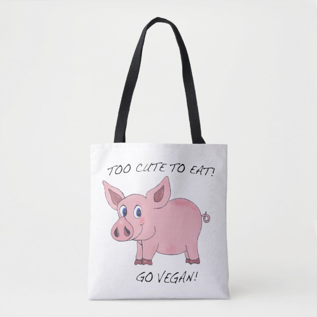 Zu niedlich Schwein-Tasche essen Tasche (Vorderseite)
