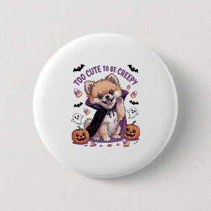 Zu Niedlich, um ein gruseliges Halloween-T-Shirt P Button