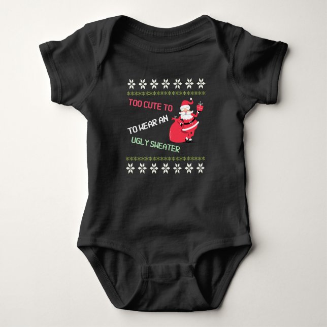 Zu Niedlich, um einen hässlichen Baby-Bodysuit zu  Baby Strampler (Vorderseite)