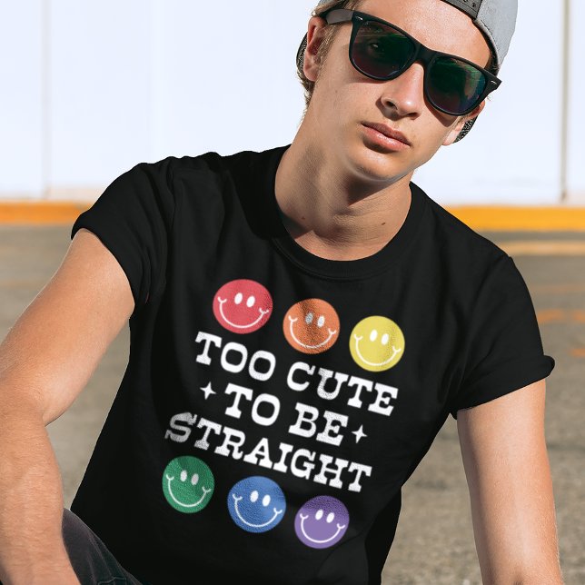 Zu Niedlich, um gerade Gay Pride zu sein, schwarz T-Shirt (Von Creator hochgeladen)