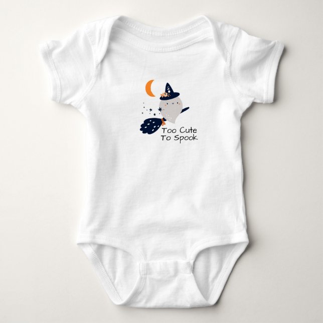 Zu Niedlich, um Ghost auf einem Zimmer zu sprechen Baby Strampler (Vorderseite)