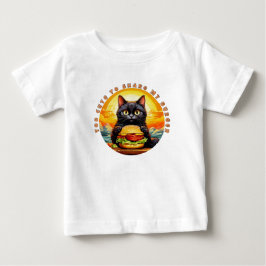 Zu Niedlich, um My Burger zu teilen - Black Cat Fe Baby T-shirt