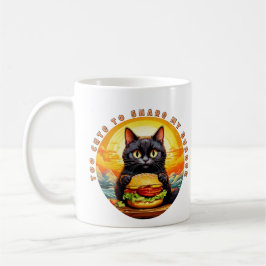 Zu Niedlich, um My Burger zu teilen - Black Cat Fe Kaffeetasse