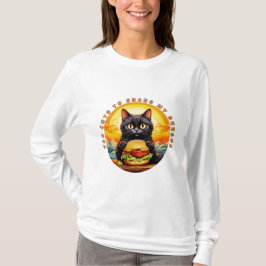 Zu Niedlich, um My Burger zu teilen - Black Cat Fe T-Shirt