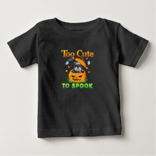 Zu Niedlich, um Schnauzer Hund Halloween Pumpkin z Baby T-shirt