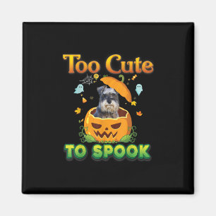 Zu Niedlich, um Schnauzer Hund Halloween Pumpkin z Magnet