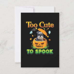 Zu Niedlich, um Schnauzer Hund Halloween Pumpkin z RSVP Karte