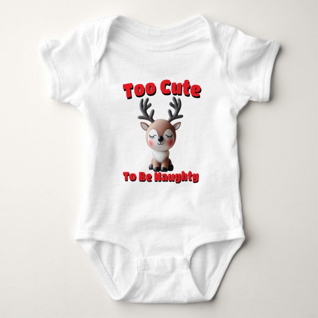 Zu Niedlich, um überheblich zu sein Baby Strampler (Vorderseite)