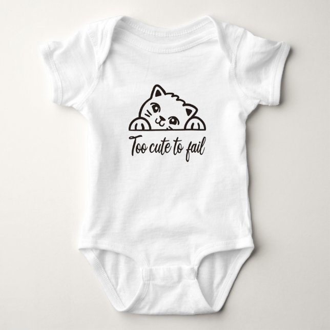 Zu niedlich, um versagen baby strampler (Vorderseite)