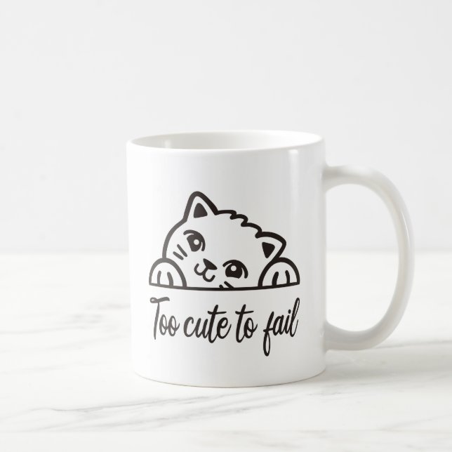 Zu niedlich um zu scheitern kaffeetasse (Rechts)