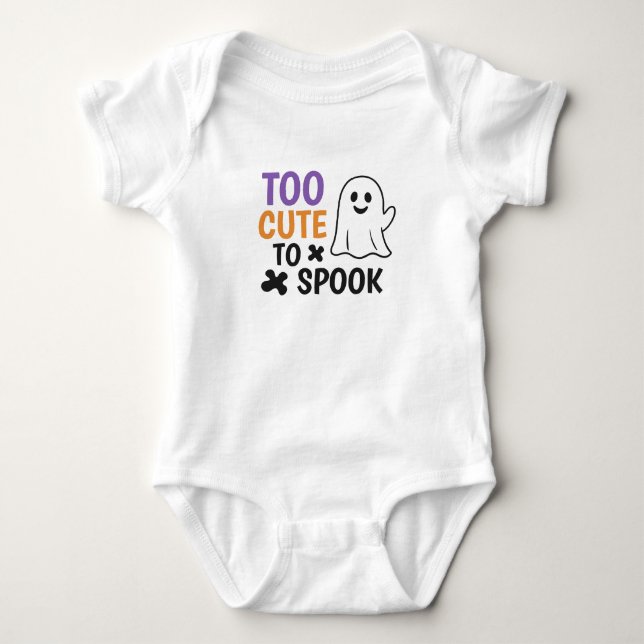 Zu Niedlich, um zu sprechen - Niedliches Halloween Baby Strampler (Vorderseite)