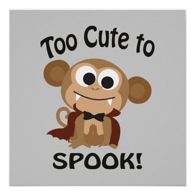 Zu Niedlich, um zu sprechen! Vampire Monkey Poster (Vorderseite)