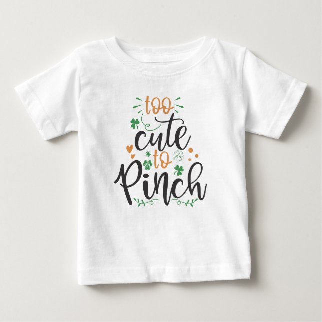 Zu Niedlich, zu Pinch St Patrick T - Shirt für Kin (Vorderseite)