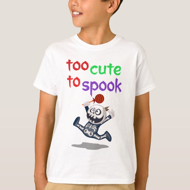Zu Niedlich zu sprechen - Funny Halloween Skeleton T-Shirt (Vorderseite)