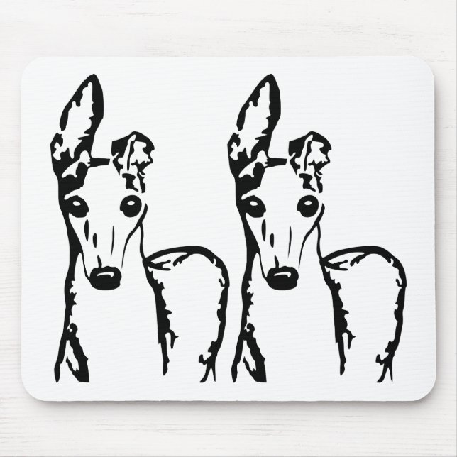 Zu Niedliche italienische Windhunde Mousepad (Vorne)