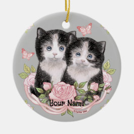Zu Niedliche Kätzchendekoration Keramik Ornament