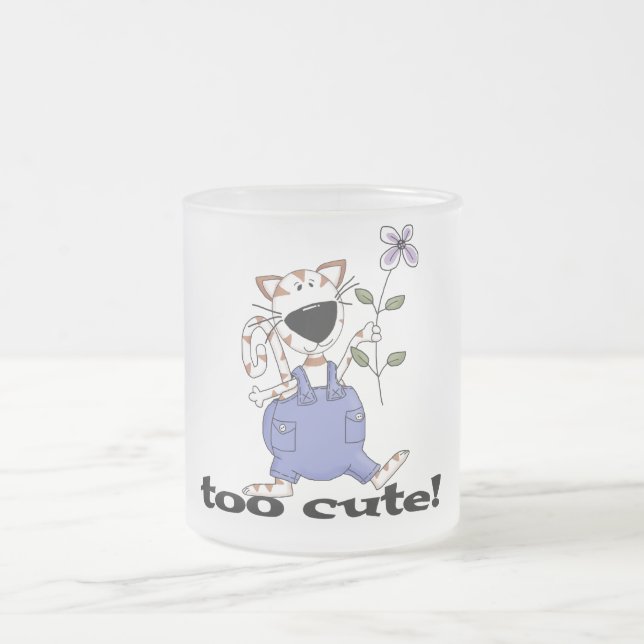 Zu niedliche Kitty-Katzen-T-Shirts und Geschenke Mattglastasse (Mittel)