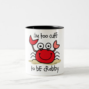 Zu niedliche Krabbe Zweifarbige Tasse