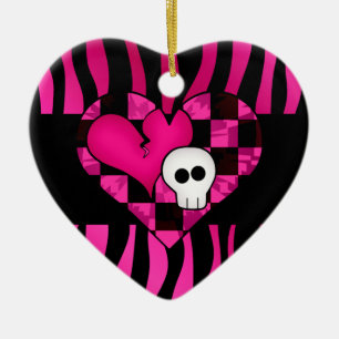 Zu niedlicher Glattpunk Zebraherz Keramikornament