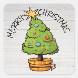 Zu NIEDLICHER Weihnachtsaufkleber Quadratischer Aufkleber
