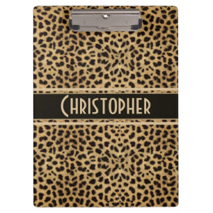 Zu personifizieren Leopard-Stelle Klemmbrett