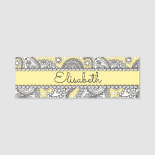 Zu personifizieren Paisley-Muster-diamante de Namensschild