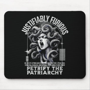 Zu Recht Furious Medusa Griechische Mythologie Fem Mousepad