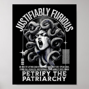 Zu Recht Furious Medusa Griechische Mythologie Fem Poster