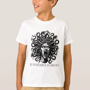 Zu Recht wütende Medusa Griechische Mythologie Fem T-Shirt