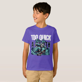 Zu schnell, um ein Sloth Skateboard-T - Shirt zu s