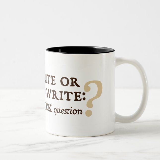 Zu schreiben oder nicht schreiben zweifarbige tasse (Rechts)