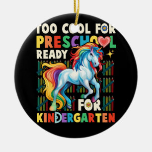 zu Schule für den Kindergarten am ersten Tag Keramik Ornament