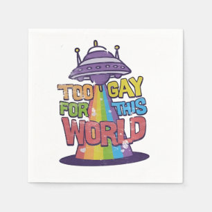 Zu schwul für diese Welt: Funny LGBT macht UFO Serviette