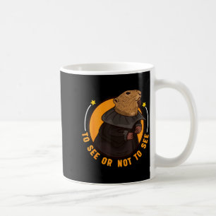 Zu sehen oder nicht zu sehen Lustiger Woodchuck-Gr Kaffeetasse