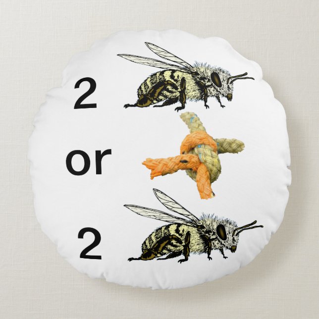 Zu sein oder nicht rundes kissen (Vorderseite)