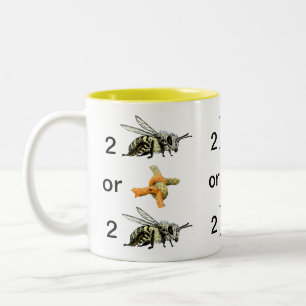 Zu sein oder nicht zweifarbige tasse